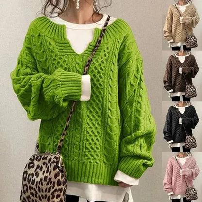 Fashion Winter Women'S Casual Knitted Sweaters Ladies Long Sleeve Pullover Sweaters Womens Fall Sweaters Soft and Comfortable Womens Clothes Casual Tops Long Sleeve Shirts